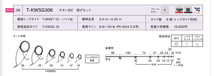 チタンSiC投げセット T-KWSG2571,投,富士工業 Fuji ｜釣具のイシグロ