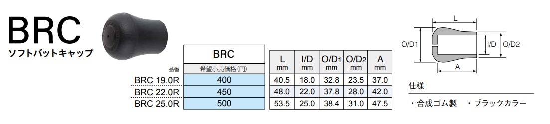 ソフトバットキャップ/BRC,一般バットエンド各種,富士工業 Fuji ｜釣具